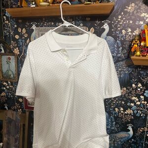 White Polka Dot Men's Shirt